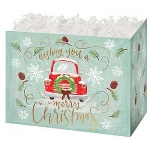 Small Christmas Wishes Theme Gift Basket Box