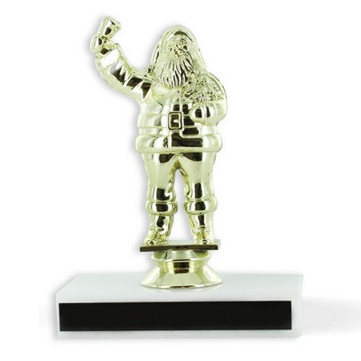 6½" Santa Figure Trophy w/White Marble Base