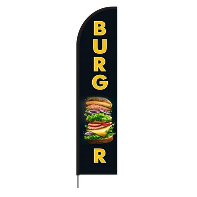 Burgers, Fries & Sandwiches Flag- Feather Banner - Burger B