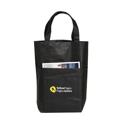 Non-Woven Custom Tote Bag With Front Pocket