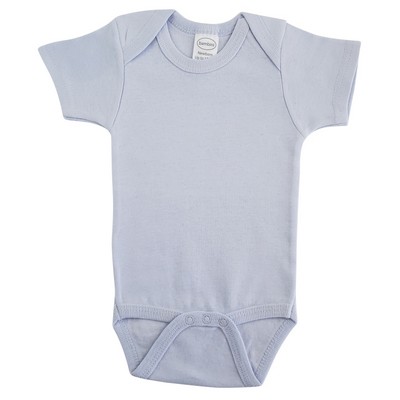 Interlock Blue Short Sleeve One Piece Bodysuit