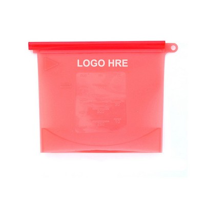 34OZ Silicone Food Pouch with Plastic Slider