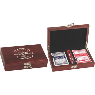 Rosewood Card/Dice Gift Set