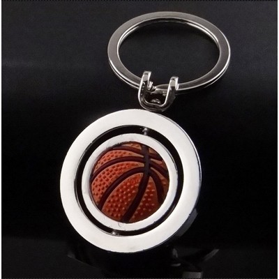 Basketball Design Spinning Metal Key Chains