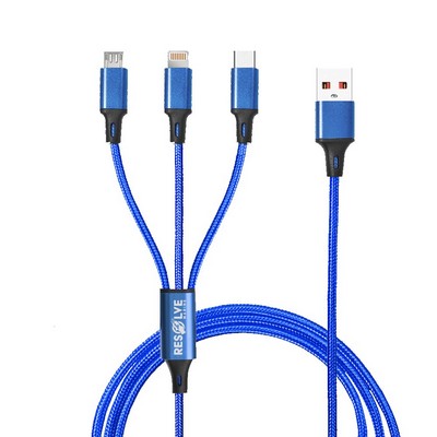 Taft Avenue 3 in 1 Nylon Braided Charging Cable