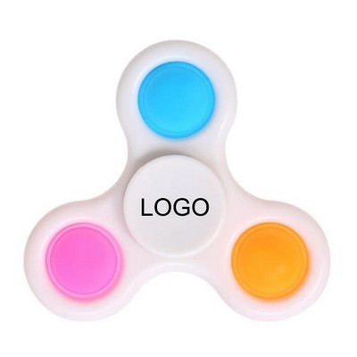 Fingertip Spinner Fidget Toy w/Push Pop Bubble Edges