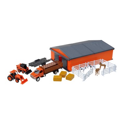 Kubota® Farm Vehicles W/ Machine Shed Set