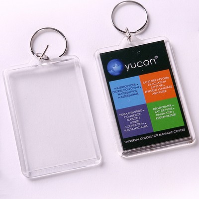 Acrylic Rectangular Souvenir Keychain