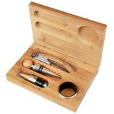 4-Piece Bamboo Wine Tool Set