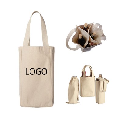 Canvas Wine Bag 2 Bottle