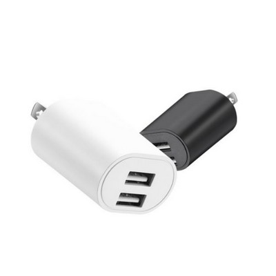 Universal Travel Dual USB Port Adapter