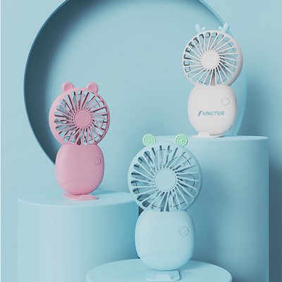 Rechargeable Mini Handheld Fan Phone Holder With Adjustable Wind Speed