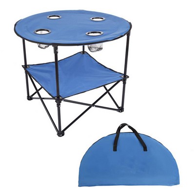 Folding Table with Cup Holders