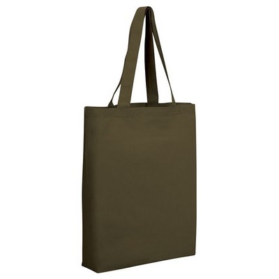 Q-TEES Cotton Bottom Gusset Economical Natural Tote (Blank)