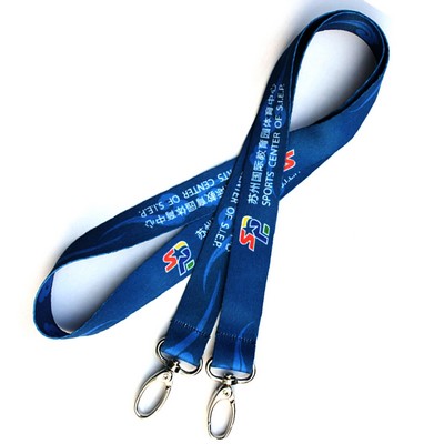 5/8" Double ended Full Color Lanyards with J-hook clip