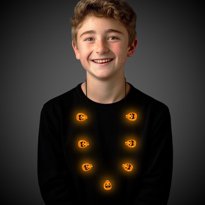 34" Pumpkin LED Necklace