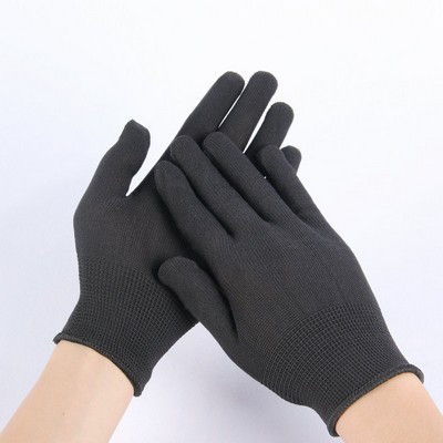 Black Nylon Protective Gloves