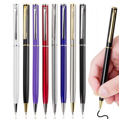 Metal Twist Slim Ballpoint Pen