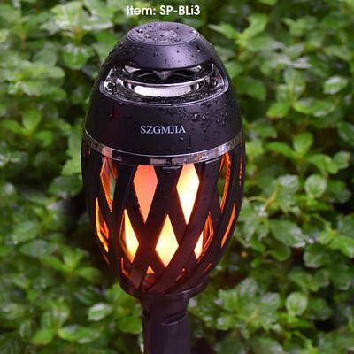 SonicWave LED Flame Torch Bluetooth Speaker Outdoor Waterproof IP65