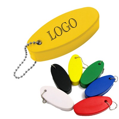 Oval PU Float Keychain