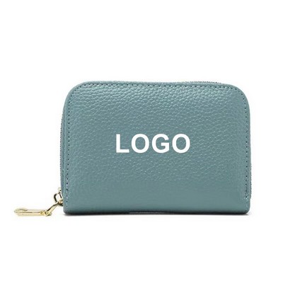 RFID Genuine Leather Credit Card Wallet