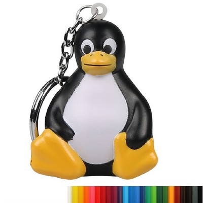 Foam Sitting Penguin Stress Ball Keychains with Your Logo