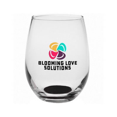 9 oz. Tulip Stemless Wine Glass (Full Color Imprint)