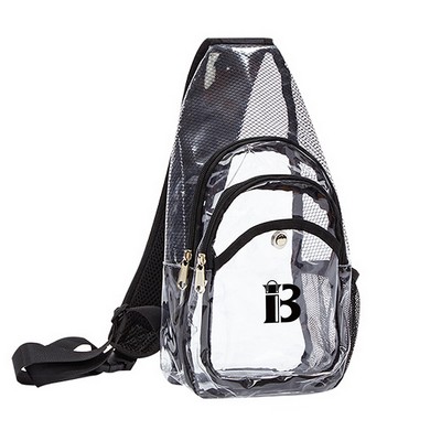 Mini PVC Clear Crossbody Shoulder Backpack for Women & Men