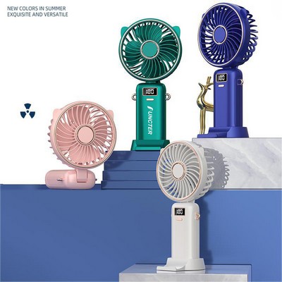 Mini Handheld Fan W/5 Speed Adjustable Fan