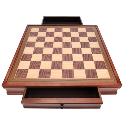 Wood Laminate Chess Board with Storage Drawers