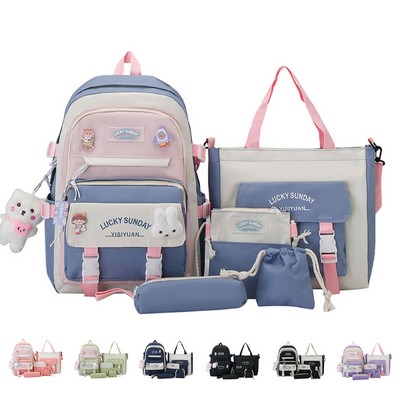 Kawaii Backpack Set of 5 Pieces