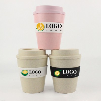 12 Oz. Bamboo Takeaway Coffee Cup With Lid & Spill Stopper