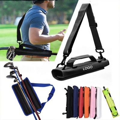 Portable Nylon Golf Club Bag With Adjustable Shoulder Straps