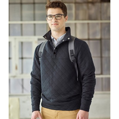 J America Wholesale Blanks Quilted Snap Pullover