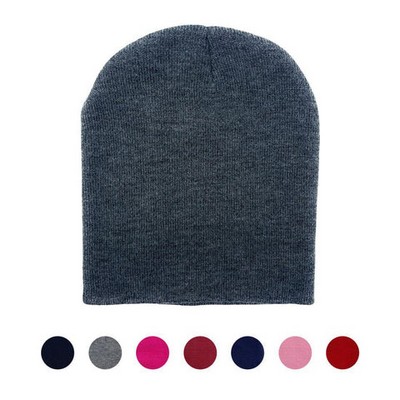 Toboggan Short Uncuffed Soft Knit Beanie