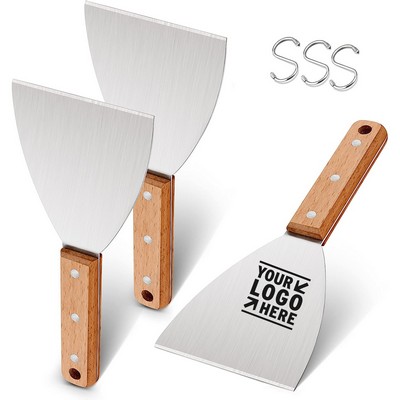 Grill and Griddle Scraper Set, Stainless Steel