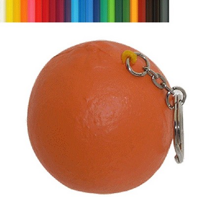 Orange Stress Ball Keychain