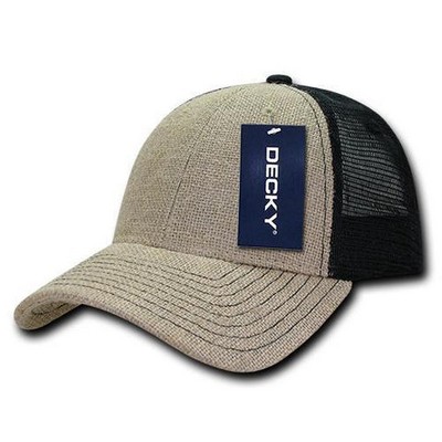 Decky Low Crown Jute Crown Cap