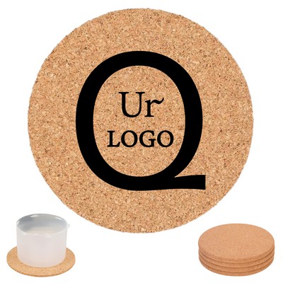 Eco-Friendly Cork Round Coasters