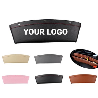 Faux Leather Car Seat Gap Filler And Organizer