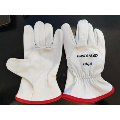 Leather Labor Gloves Heat Counteractive Welding Gloves