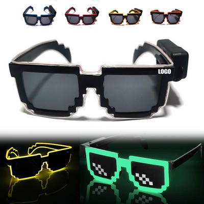 80s Wireless LED Light Up Glasses Mask