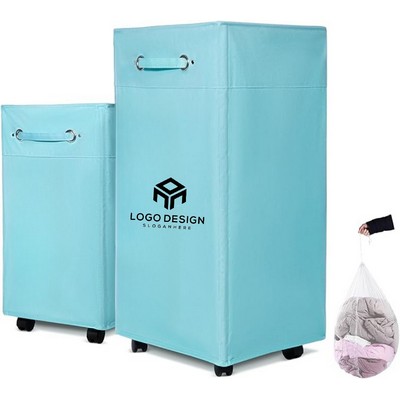 Wheeled Laundry Hamper Breathable Waterproof Organizer