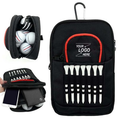 Golf Ball Pouch with Tee Holder