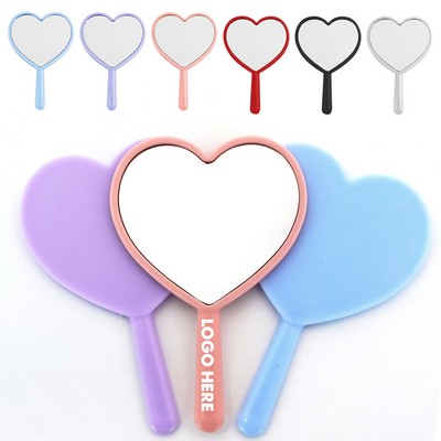 Heart-Shaped Handheld Mirror