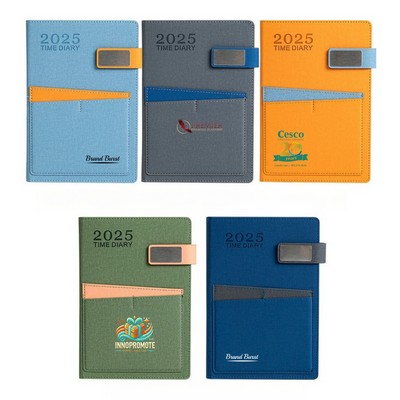 2025 Jan - Dec 5.8" x 8.4" A5 Buckle Daily Planner