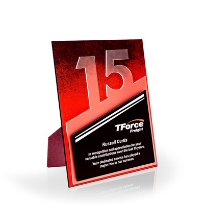 15 Year Flow Acrylic Award Plaque