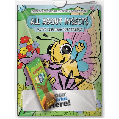 Combo Pack - CB1059 Coloring Book & 4-Pack of Crayons in a Poly Bag