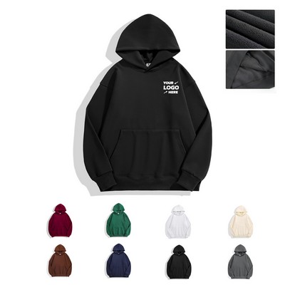 Casual Winter Warm Fleece Lined Hooded Sweatshirt