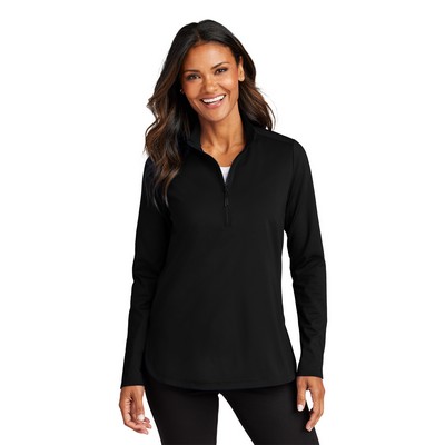 Port Authority® Women's C-FREE Double Knit 1/4-Zip Pullover